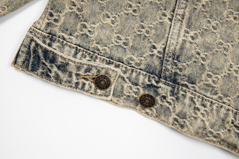 Джинсовая Куртка Gucci With Button Pockets "Gray" фото № 6