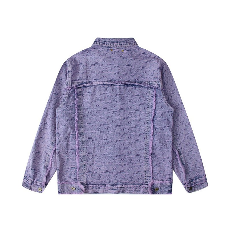 Джинсовая Куртка Louis Vuitton Grunge "Lilac/Blue фото № 6