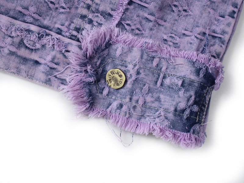Джинсовая Куртка Louis Vuitton Grunge "Lilac/Blue фото № 7