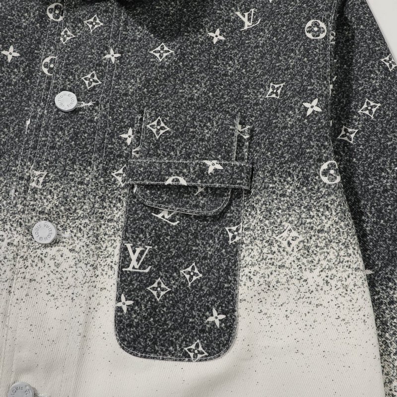 Джинсовая Куртка Louis Vuitton Two - Tone "Gray/White" фото № 8