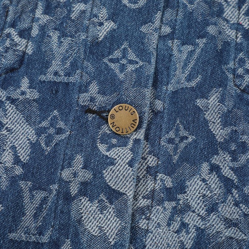 Джинсовая Куртка Louis Vuitton Logos "Blue" фото № 4