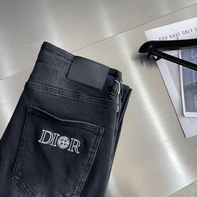 Джинсы Christian Dior Backside White Logo Stone Island "Blue" фото № 2