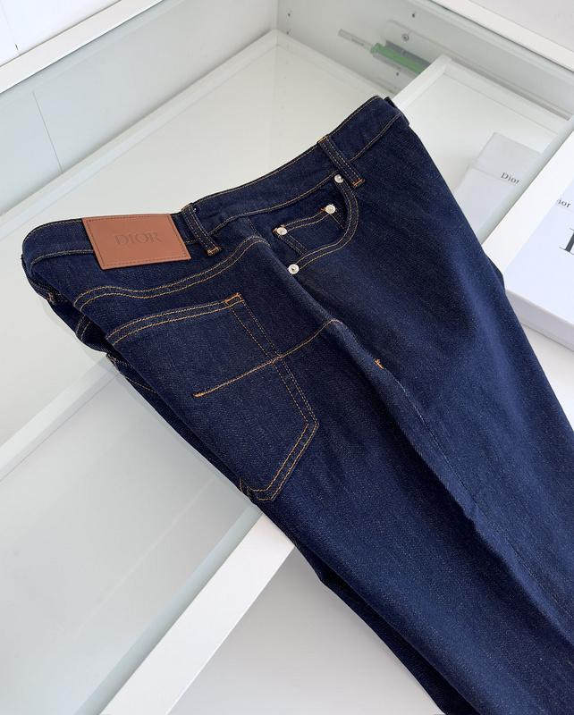 Джинсы Christian Dior Frontside Pockets Brown Stripe Dior "Blue" фото № 7