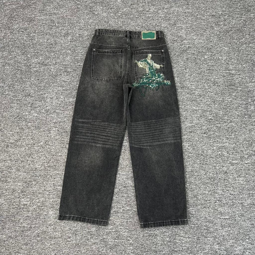 Джинсы Derschutze Biker "Washed Black/Green" фото № 7