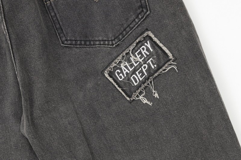 Джинсы Gallery Dept Torn With Skeleton Print "Gray" фото № 4