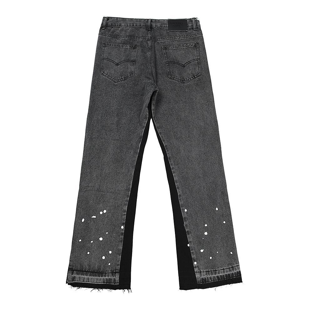 Джинсы Gallery Dept. LA Flare Distressed Paint "Grey" фото № 2