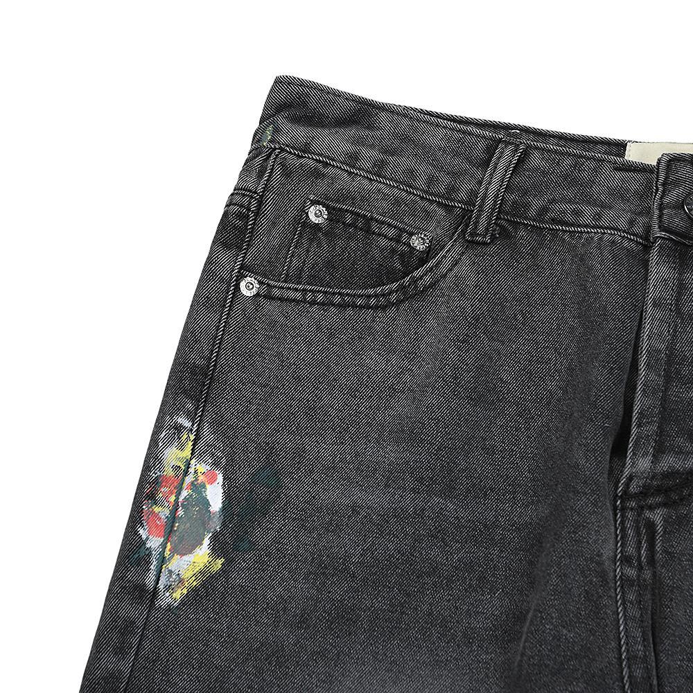 Джинсы Gallery Dept. LA Flare Distressed Paint "Grey" фото № 5