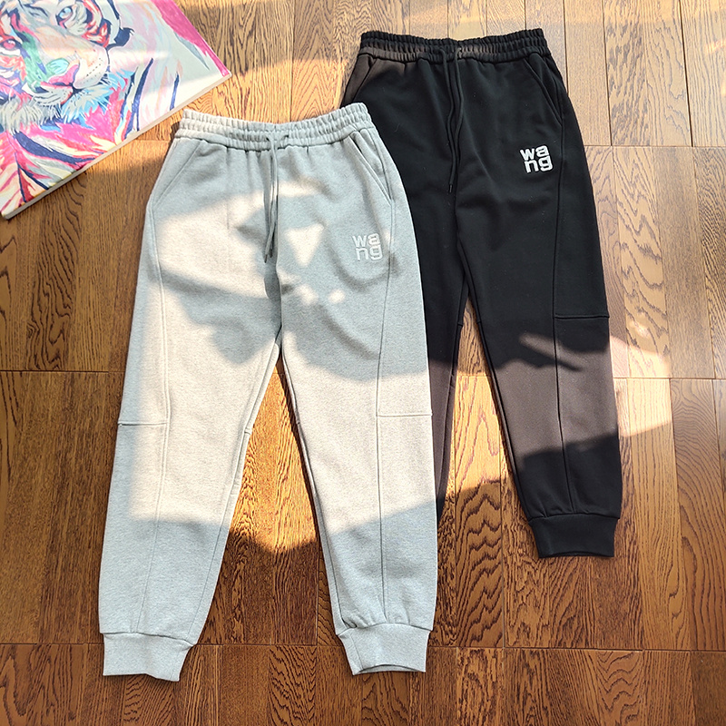 Штаны Alexander Wang With Logo Brand "White/Gray" фото № 3