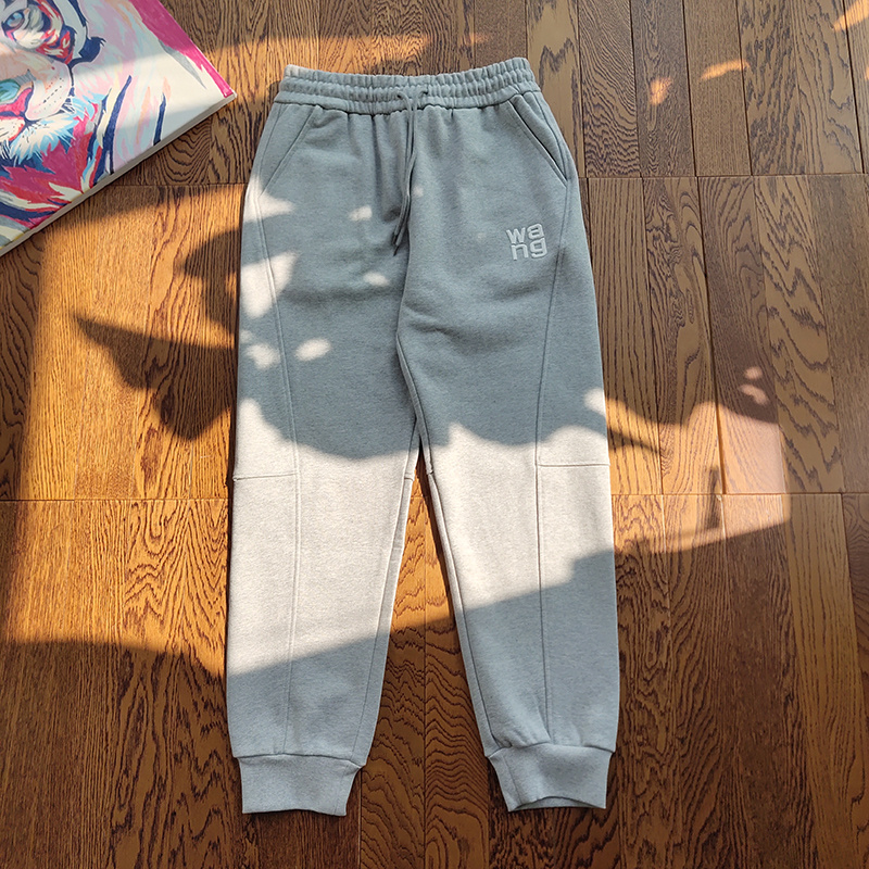 Штаны Alexander Wang With Logo Brand "White/Gray" фото № 4