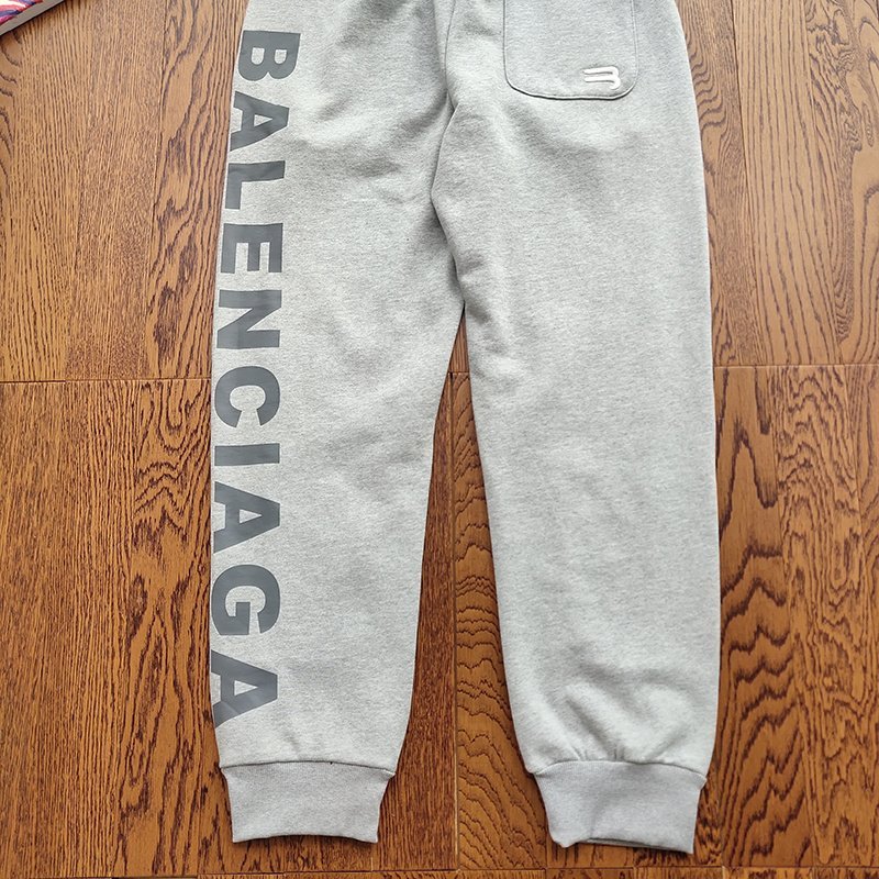 Штаны Balenciaga With Large Text Brand Logo "Gray" фото № 4