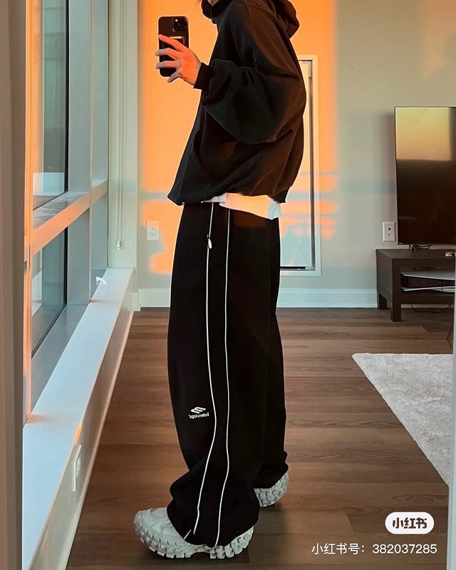 Штаны Balenciaga 3B Sport Icon "Black" фото № 9