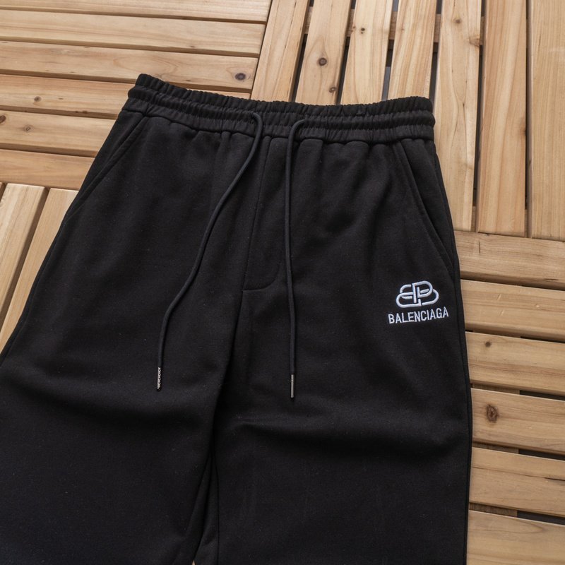 Штаны Balenciaga Embroidery Logo Printing "Black" фото № 2