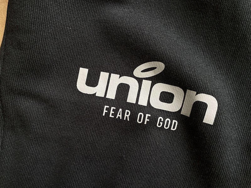 Штаны Fear Of God X Union With Logo "Black" фото № 8
