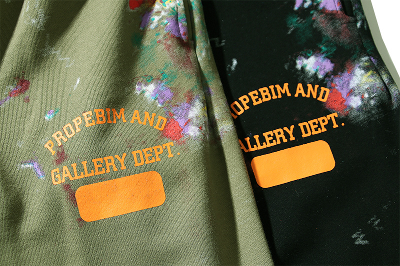 Штаны Gallery Dept Large Brand Inscription "Green/Gray" фото № 4