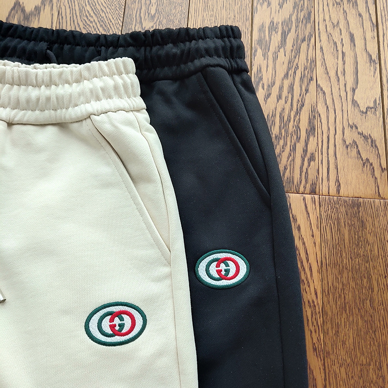 Штаны Gucci Striped Bottom "Black" фото № 6