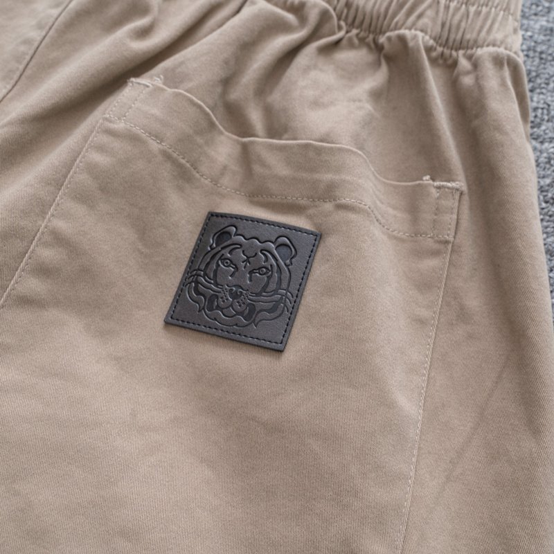 Штаны Kenzo Tiger Head - Patch "Beige" фото № 8