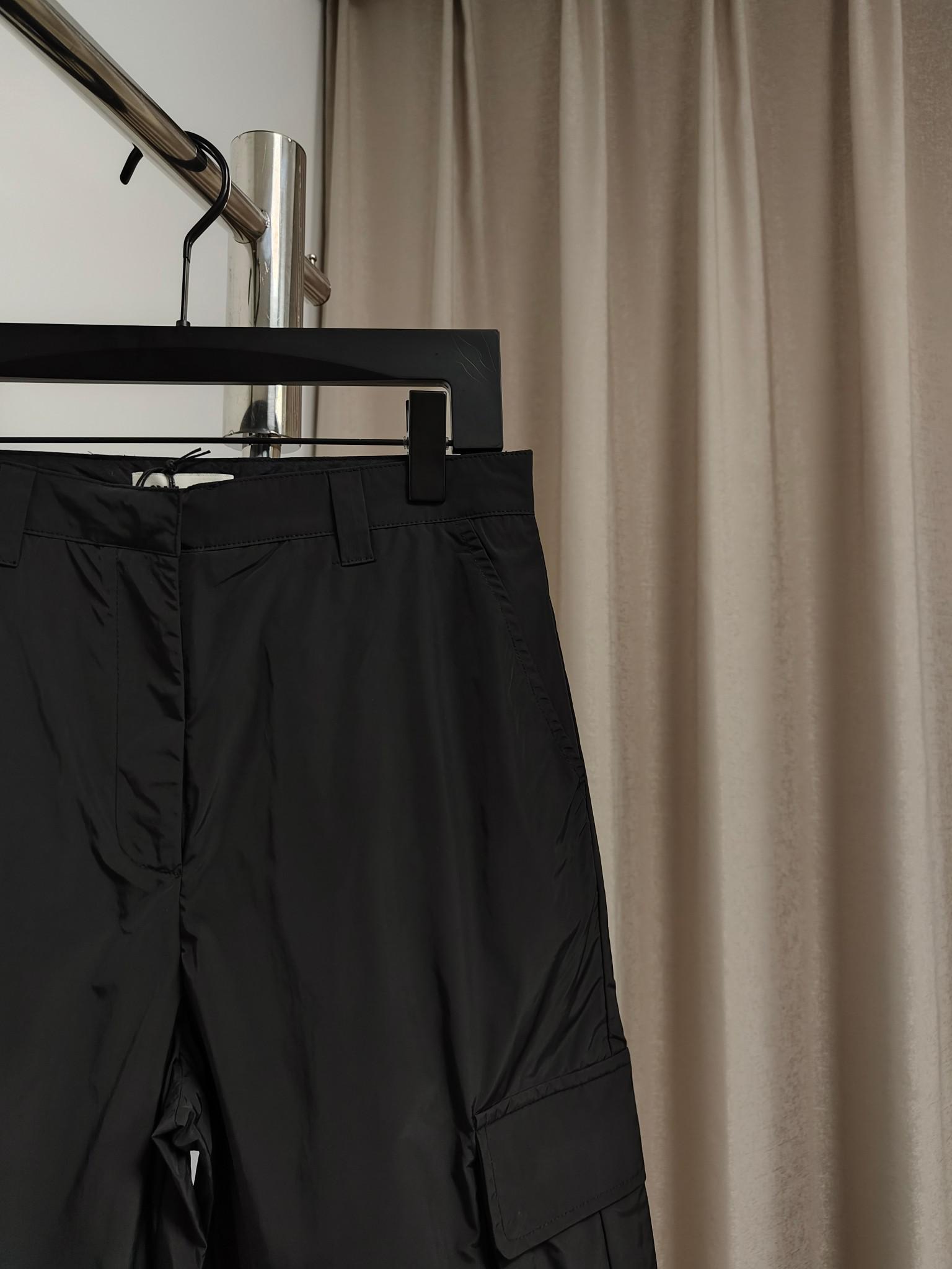 Штаны Miu Miu Backside White Logotype Logo Miu Miu "Black" фото № 3