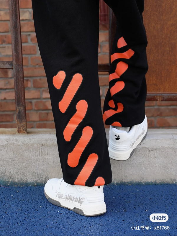 Штаны Off White With An Orange Logo "Black" фото № 8
