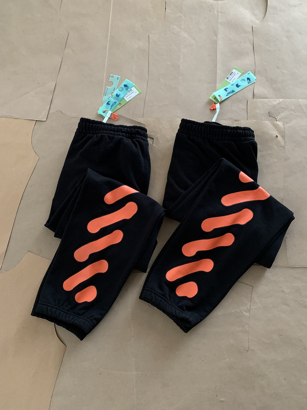 Штаны Off White With An Orange Logo "Black" фото № 6