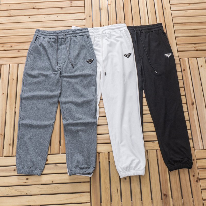 Штаны Prada Triangle Small Log "White" фото № 5