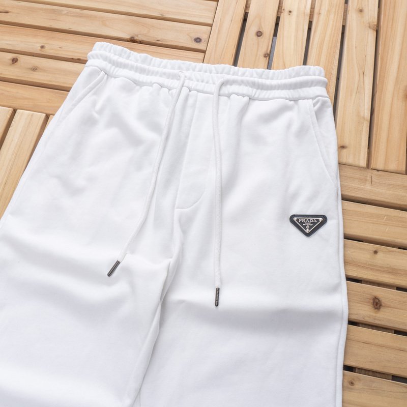 Штаны Prada Triangle Small Log "White" фото № 3