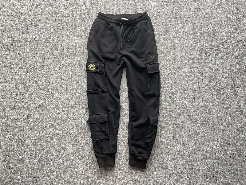 Штаны Stone Island Logo Pockets "Black" фото № 6