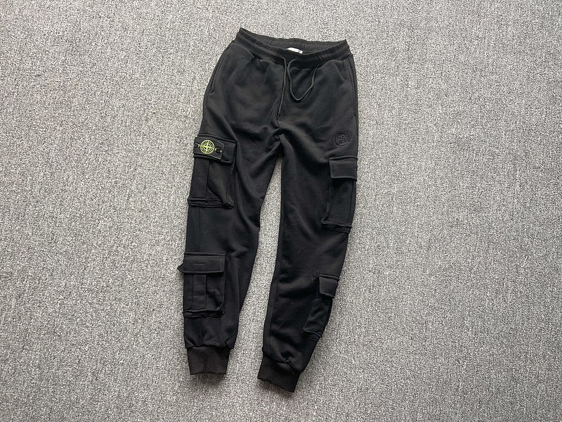 Штаны Stone Island Logo Pockets "Black" фото № 7