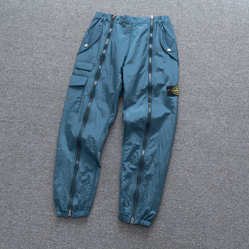 Штаны Stone Island ZIP With Logo Brand "Blue" фото № 2