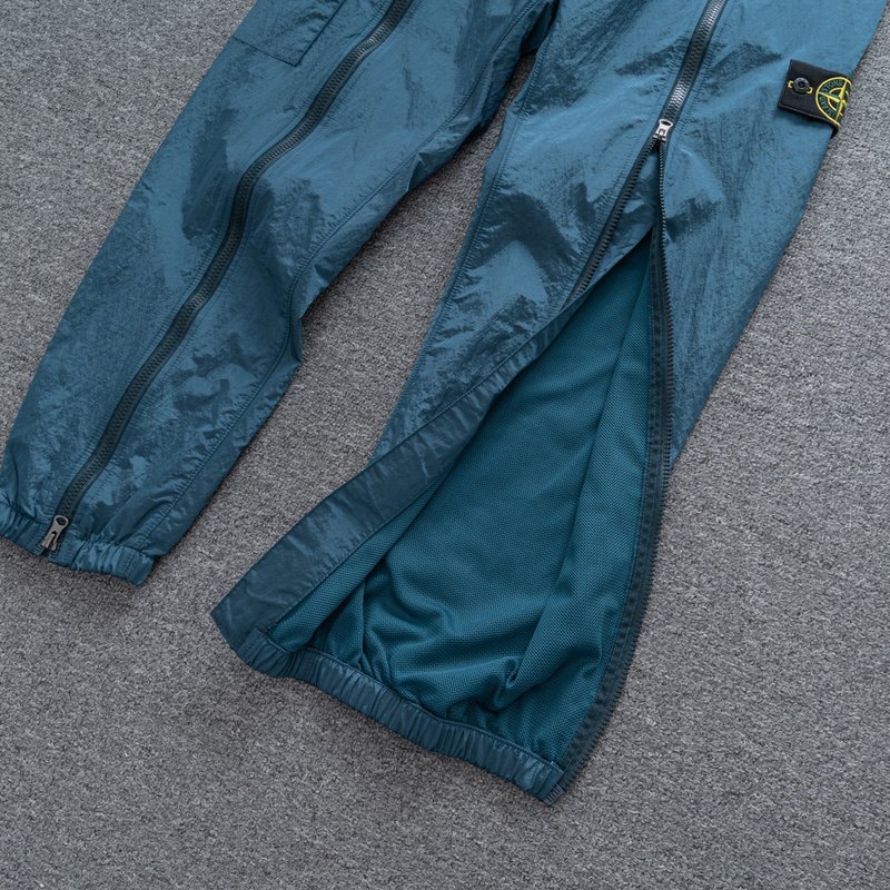 Штаны Stone Island ZIP With Logo Brand "Blue" фото № 7