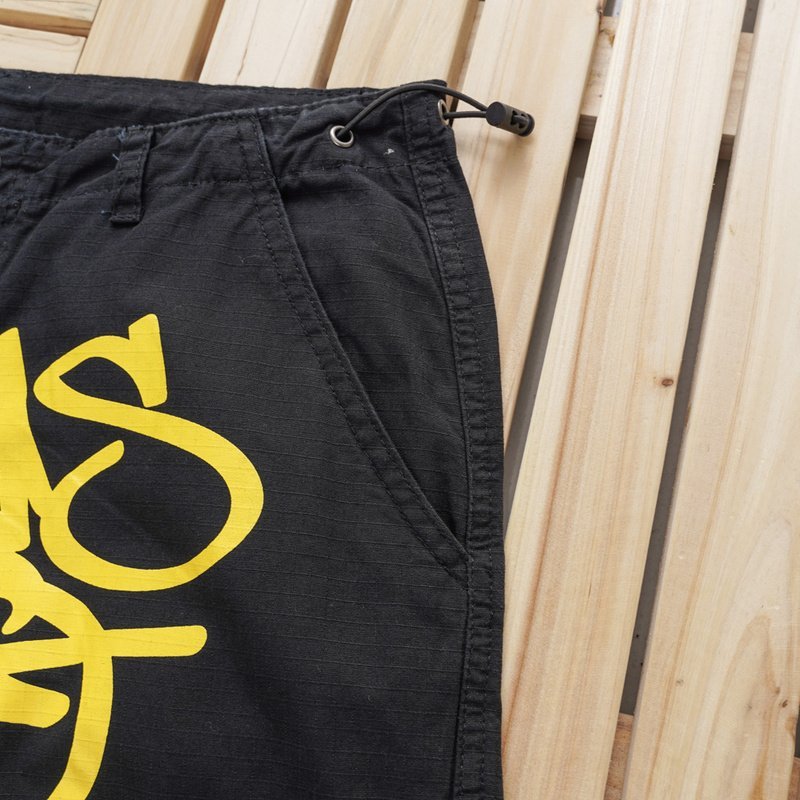 Штаны Stussy With The Inscription Of The Logo "Black/Yellow" фото № 5