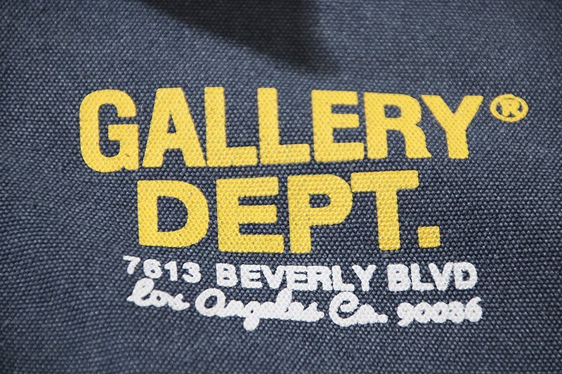 Бомбер Gallery Dept X Four Caccus With Yellow Text Logo "Gray/Blue" фото № 8