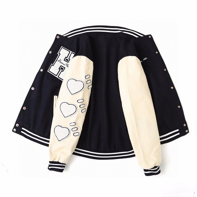 Бомбер Human Made With Hearts On Your Sleeve "Black/Cream" фото № 5