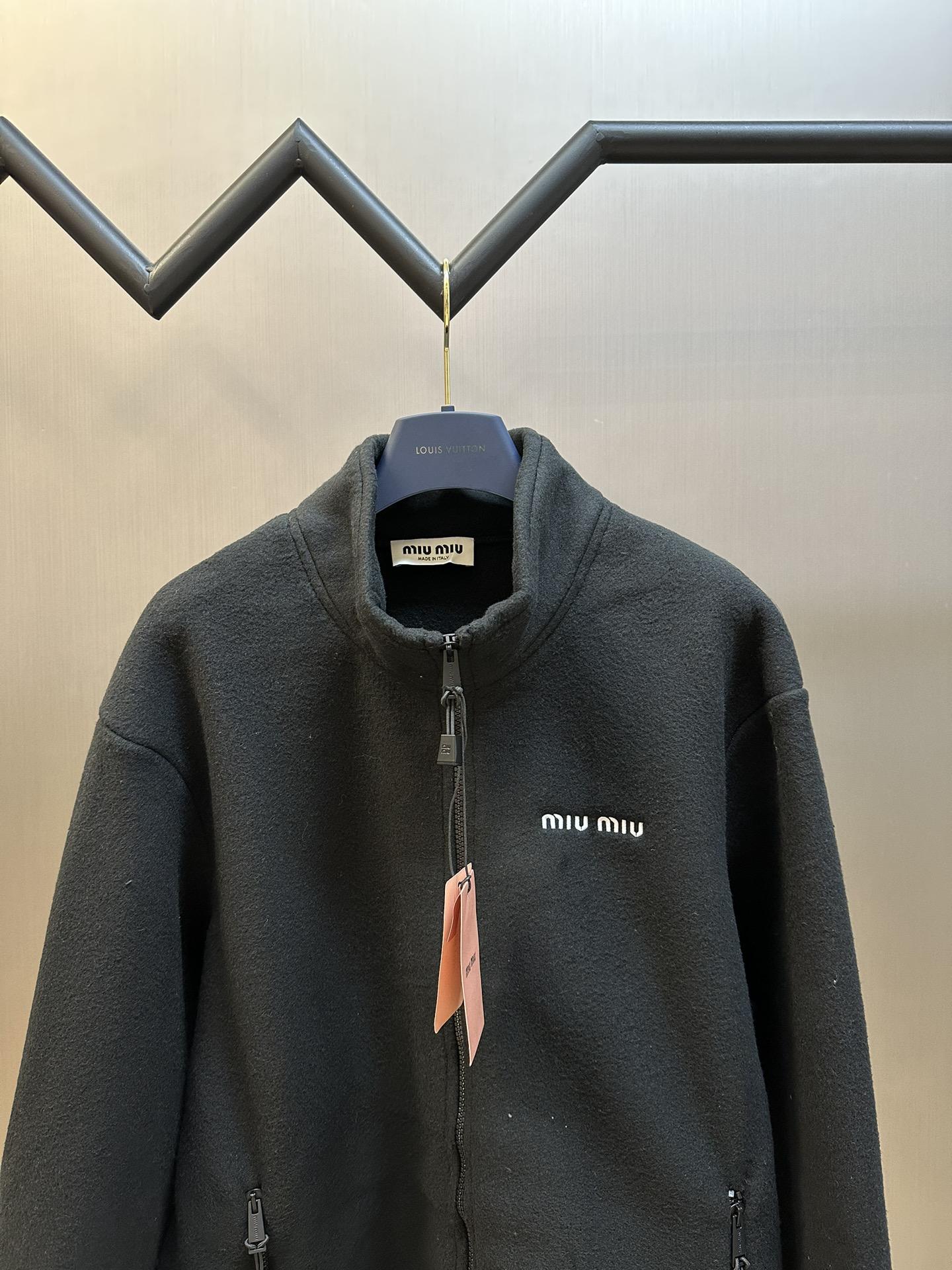 Бомбер Miu Miu Frontside Contrast White Logo Miu Miu "Black" фото № 2