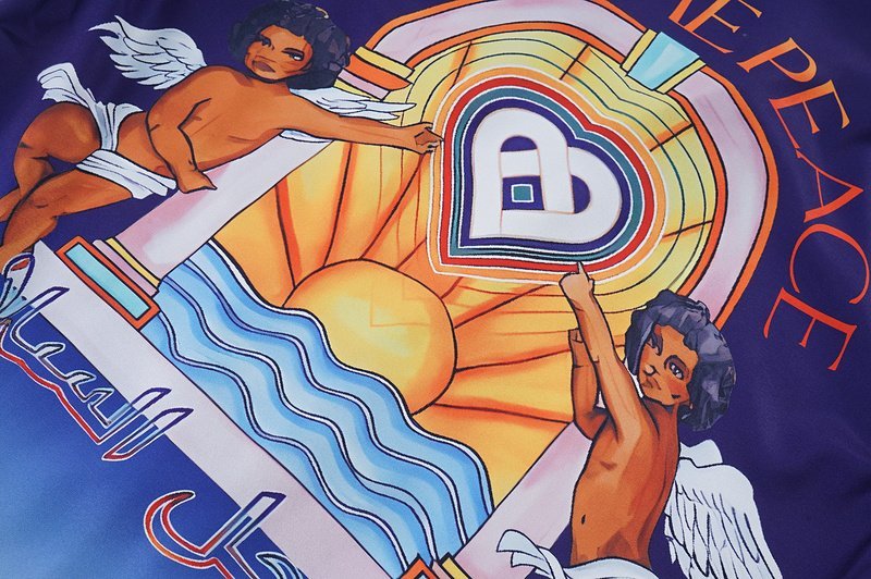 Рубашка Casablanca Angels And Gradient Print "Blue" фото № 3