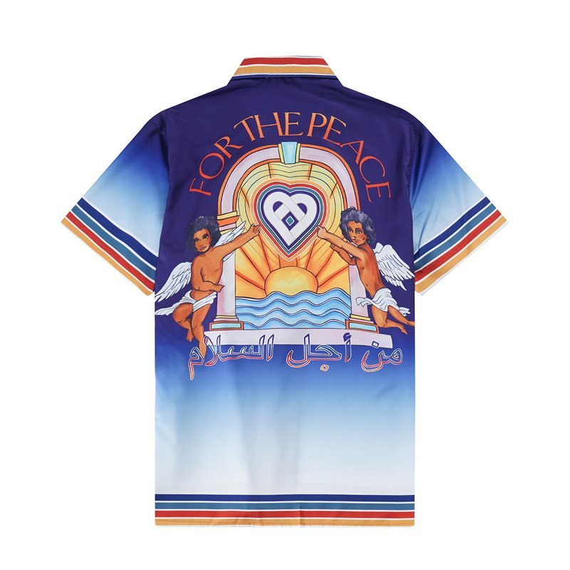 Рубашка Casablanca Angels And Gradient Print "Blue" фото № 2