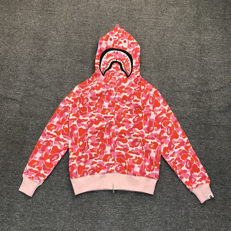 Худи A Bathing Ape Hood With A Pattern ZIP "Pink/White" фото № 5