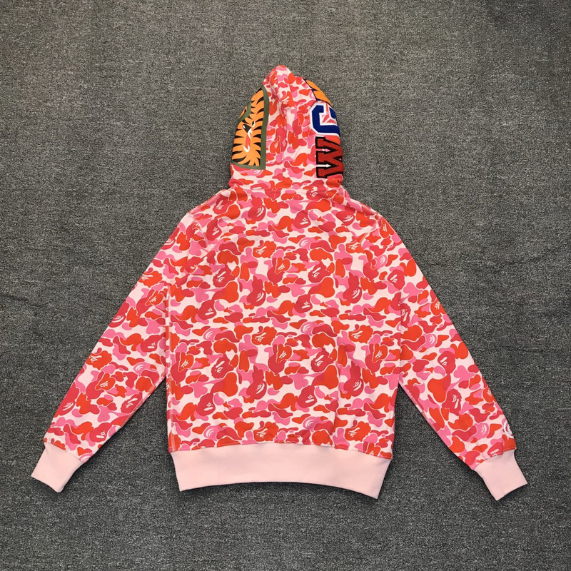 Худи A Bathing Ape Hood With A Pattern ZIP "Pink/White" фото № 6