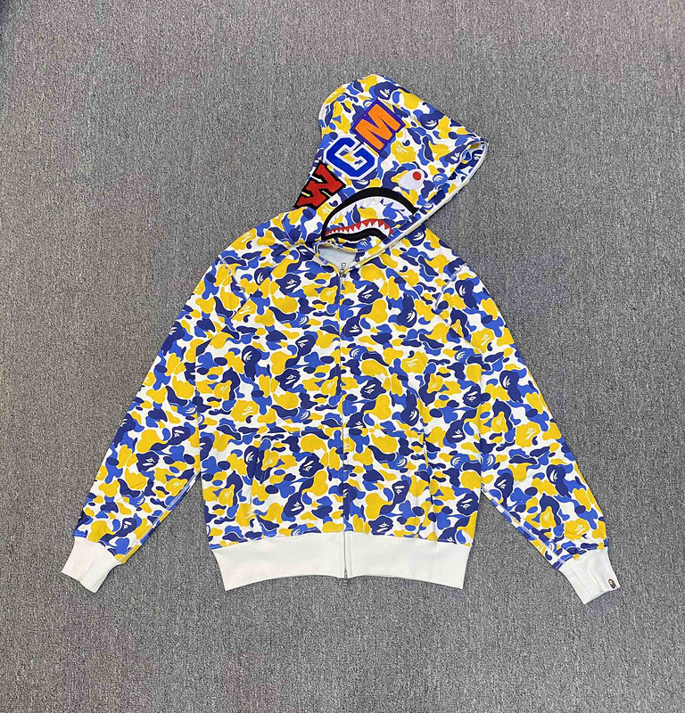 Худи A Bathing Ape Spotted With Hood ZIP "Yellow/Blue" фото № 6