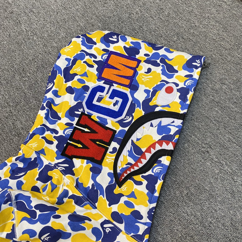 Худи A Bathing Ape Spotted With Hood ZIP "Yellow/Blue" фото № 4