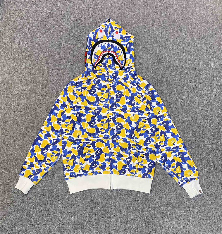 Худи A Bathing Ape Spotted With Hood ZIP "Yellow/Blue" фото № 3