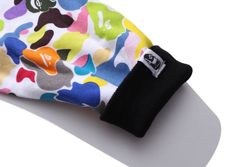 Худи A Bathing Ape Colored Sleeve And Pocket Zip "Black" фото № 3