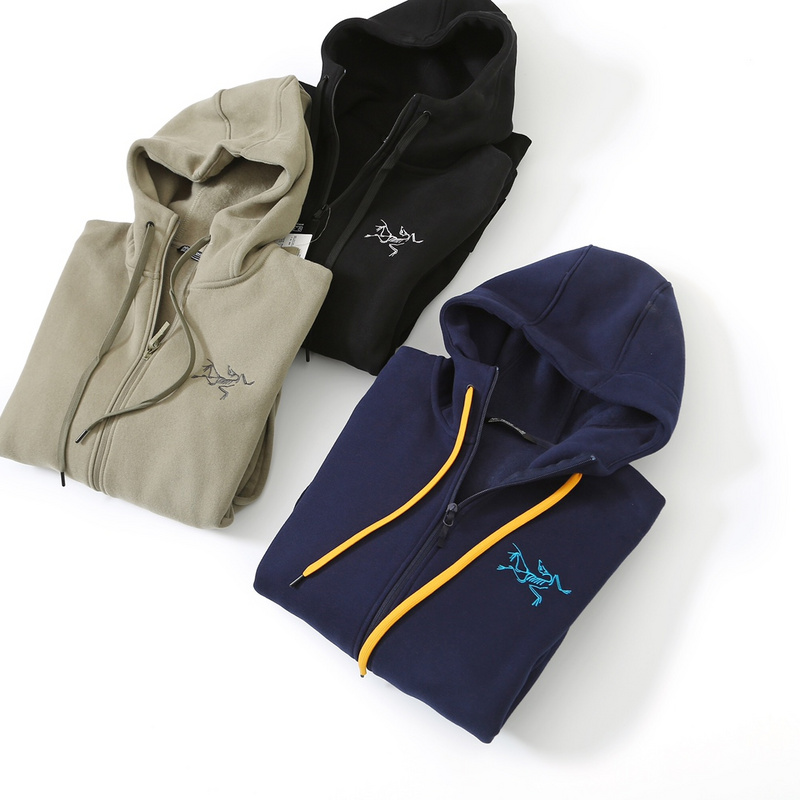 Худи Arcteryx Skeleton Logo ZIP "Black" фото № 3