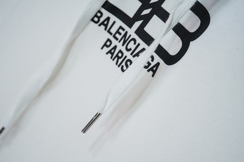 Худи Balenciaga Sleeves With Logo "White" фото № 4