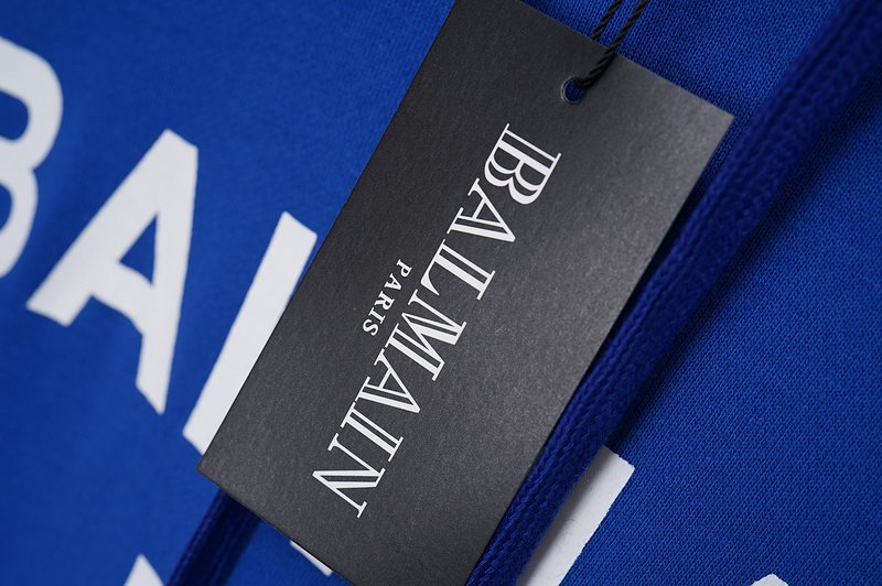 Худи Balmain Logo Balmain Paris "Blue" фото № 5