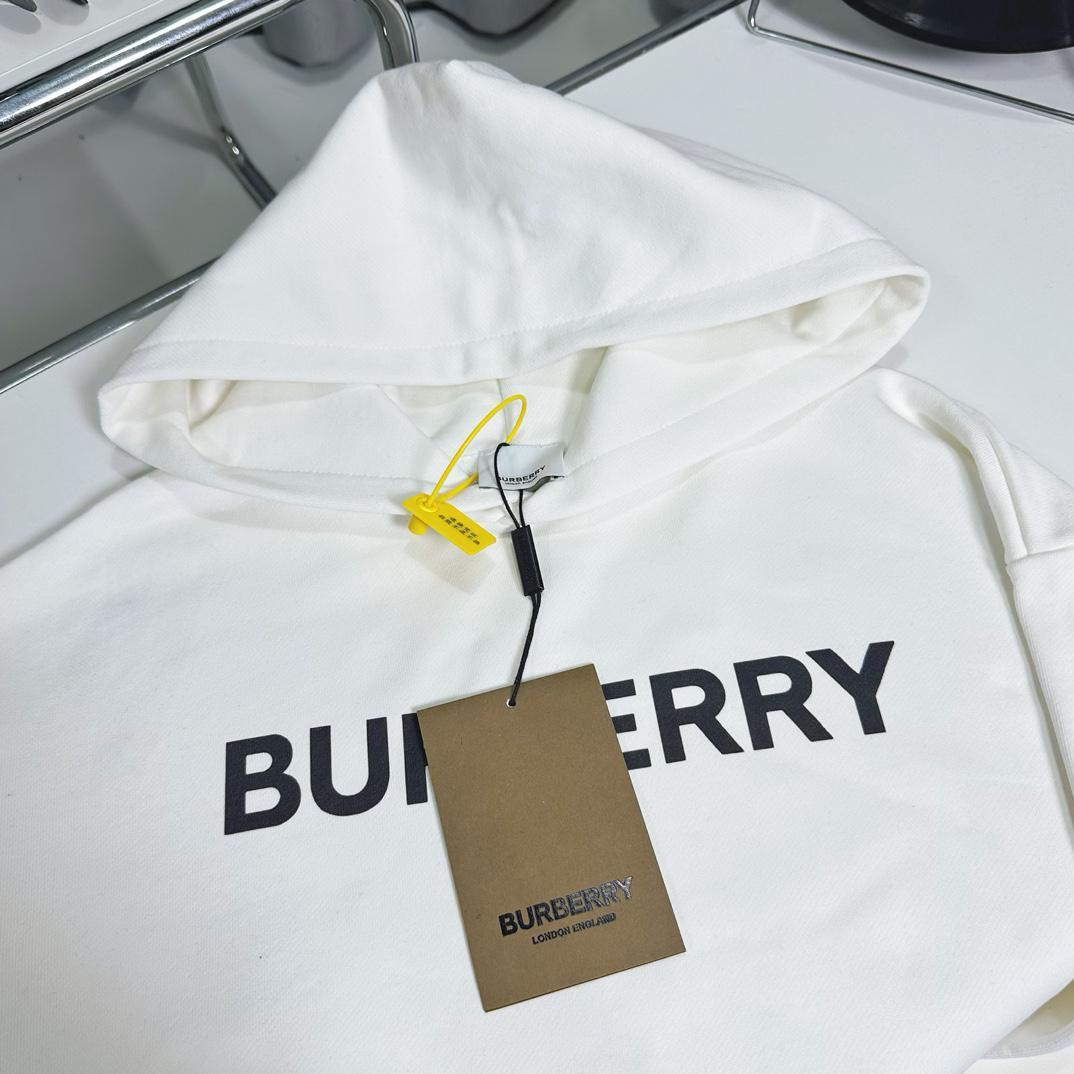 Худи Burberry Frontside Contrast Up Logo Burberry "White" фото № 6