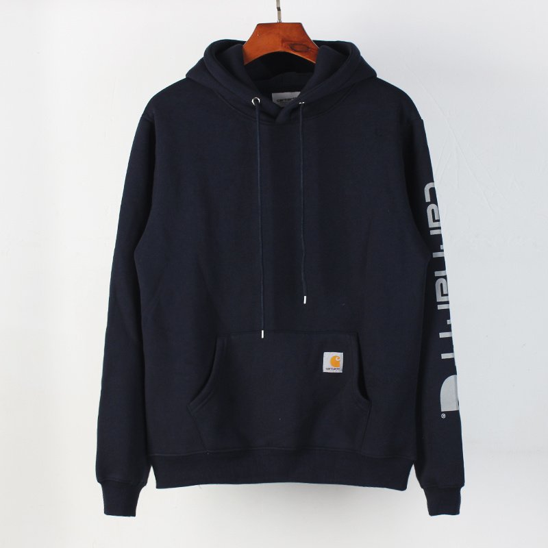 Худи Carhartt With Text Logo On The Sleeve "Blue" фото № 2