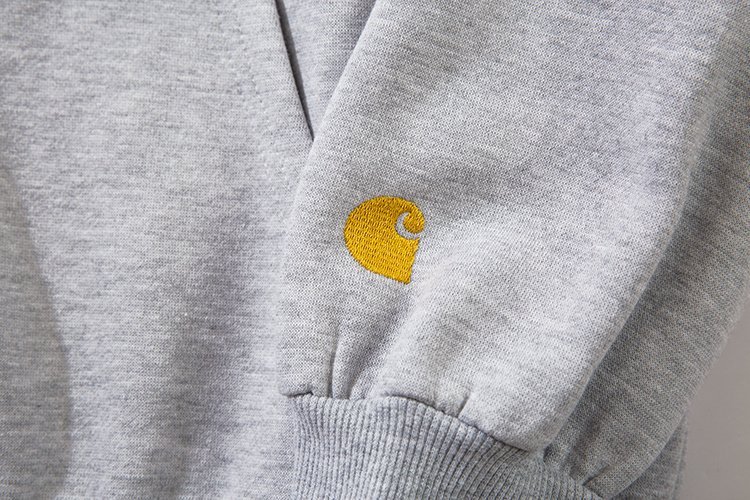 Худи Carhartt With Text Logo ZIP "Gray" фото № 8