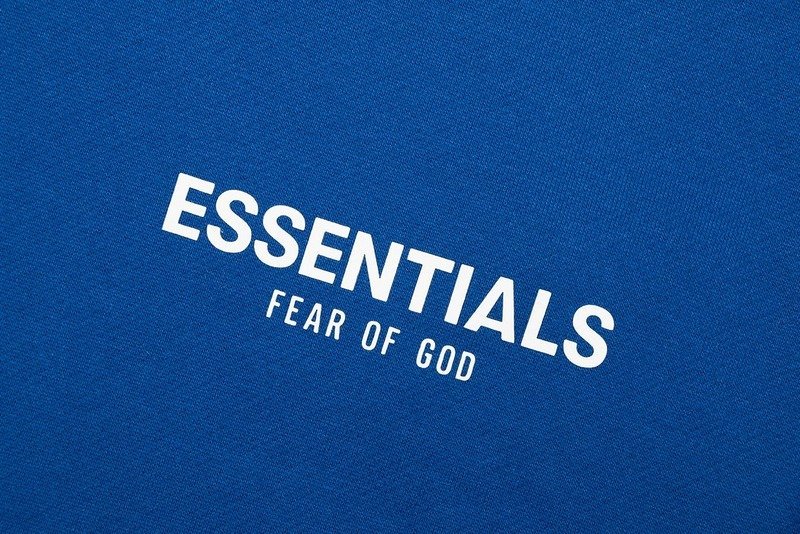 Худи Fear Of God With An Inscription On The Back And A Logo "Blue" фото № 4