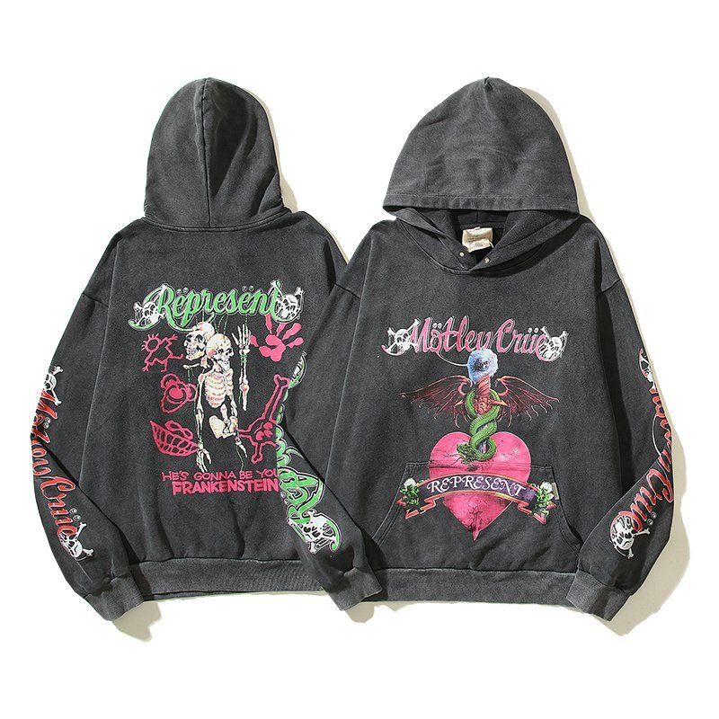 Худи Four Caccus X Represent Valentines Day "Gray" фото № 3