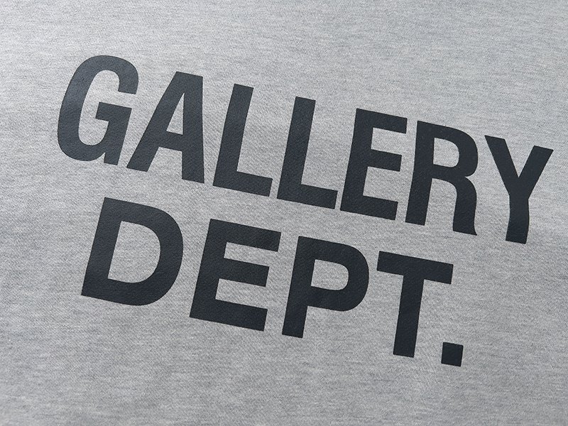Худи Gallery Dept With Text Logo - Plain "Gray" фото № 5